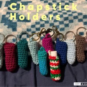 Crochet Chapstick Holders Set